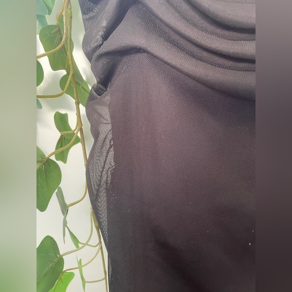 Garage Black Ruched Mini Dress - Picture 2 of 3